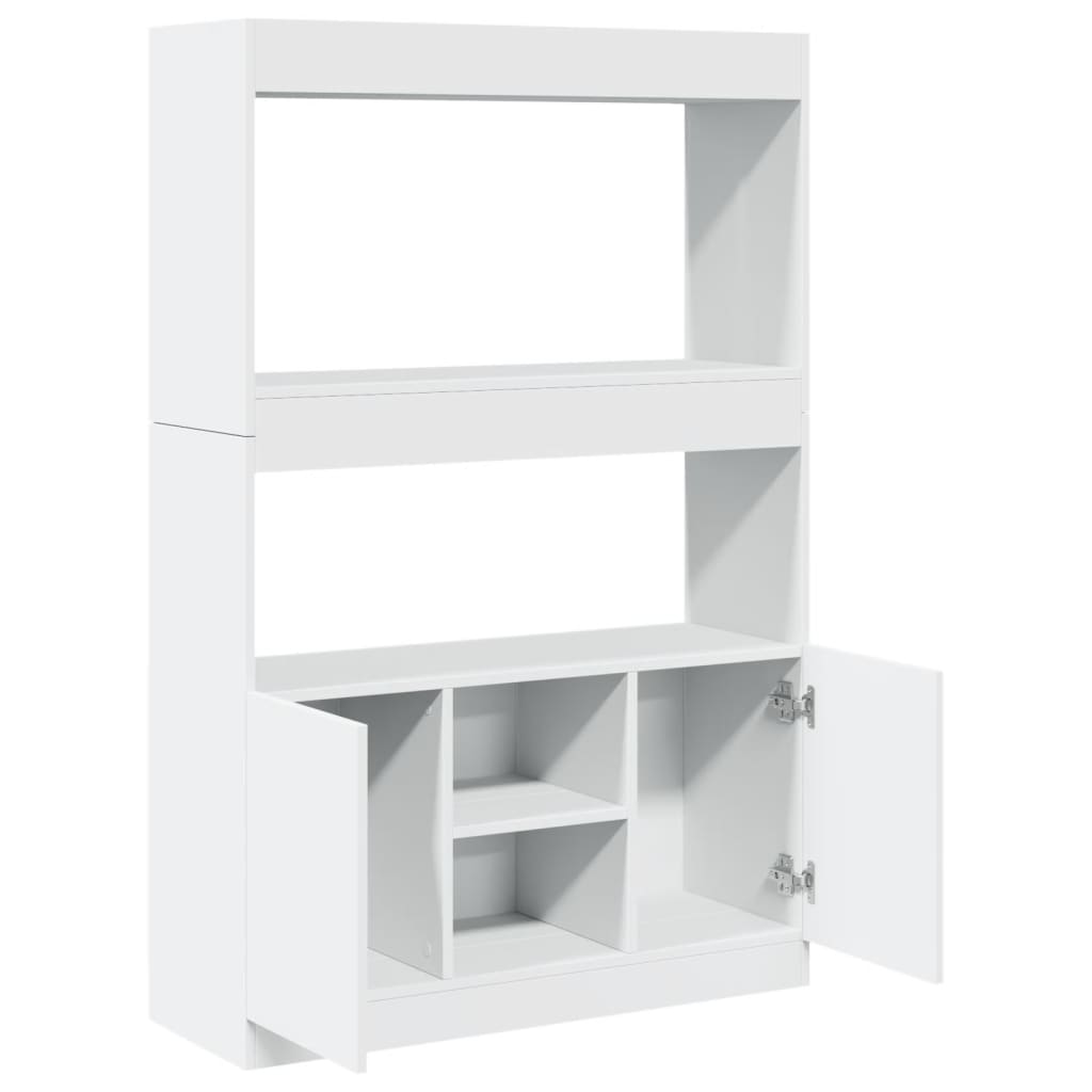 Visoka komoda bijela 92 x 33 x 140 cm od konstruiranog drva