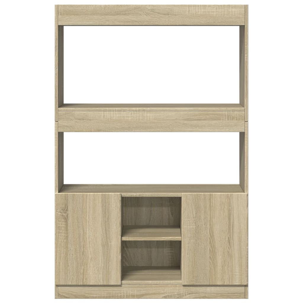 Visoka komoda hrasta sonome 92x33x140 cm od konstruiranog drva