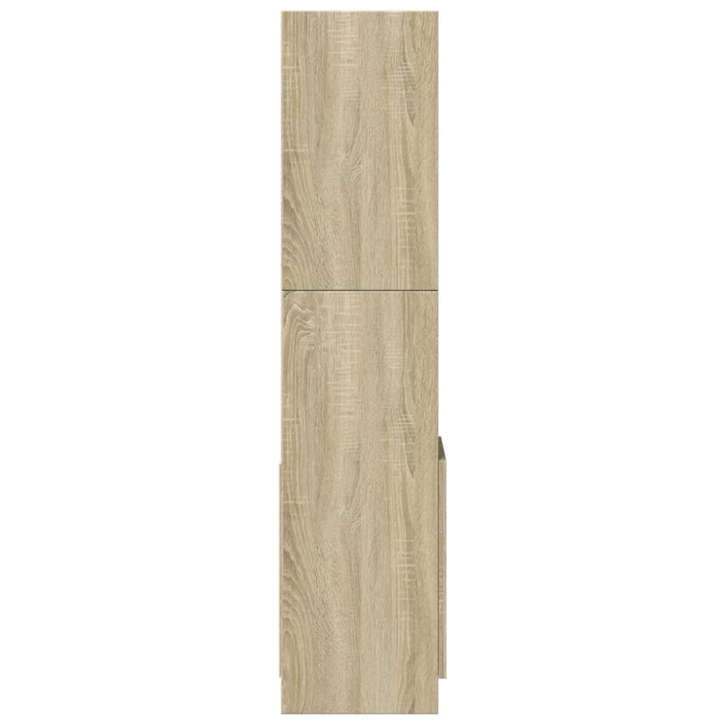 Visoka komoda hrasta sonome 92x33x140 cm od konstruiranog drva