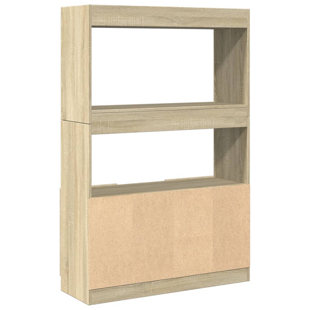 Visoka komoda hrasta sonome 92x33x140 cm od konstruiranog drva