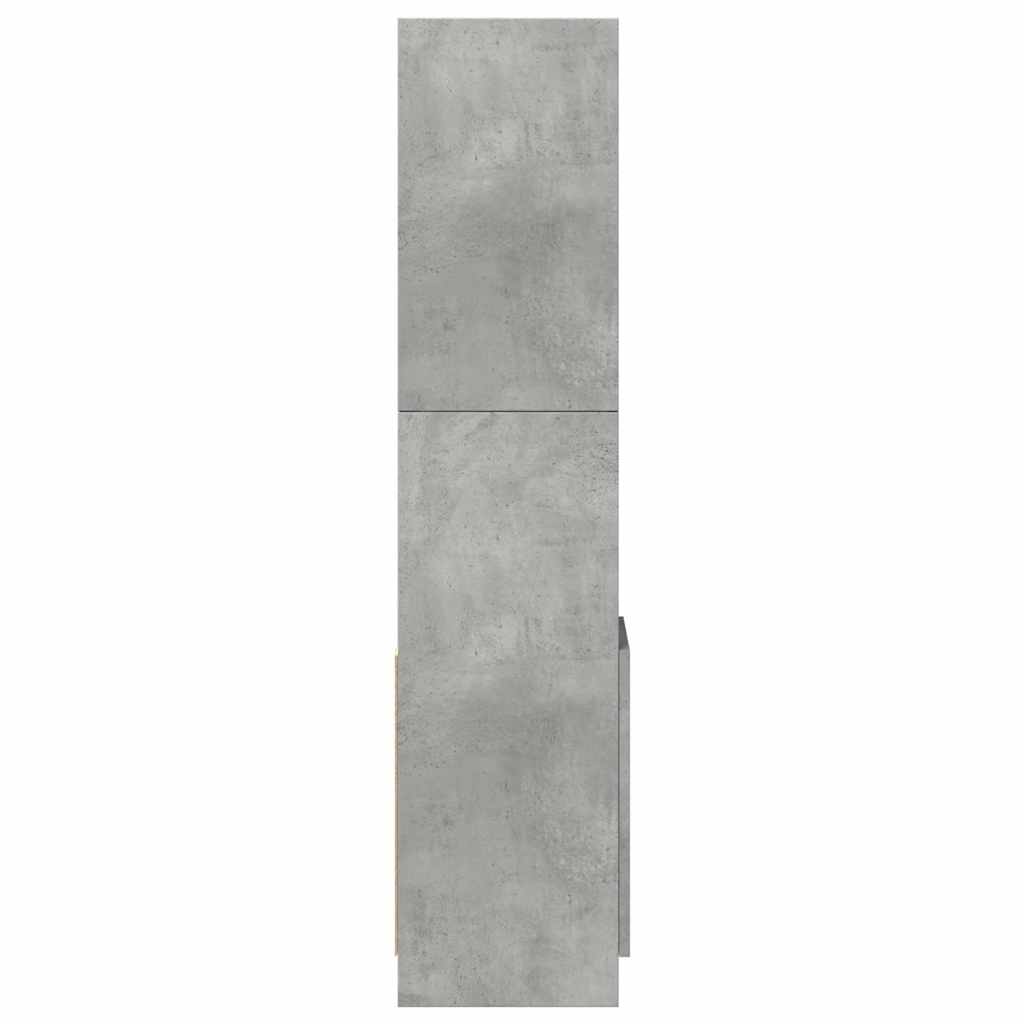 Visoka komoda boja betona 92x33x140 cm od konstruiranog drva