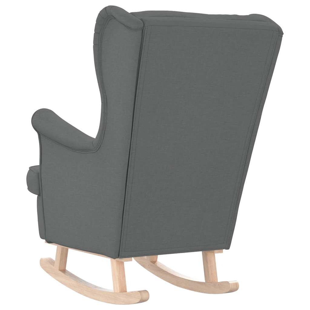 Stolica za ljuljanje 74x90x102 cm od tkanine tamnosiva