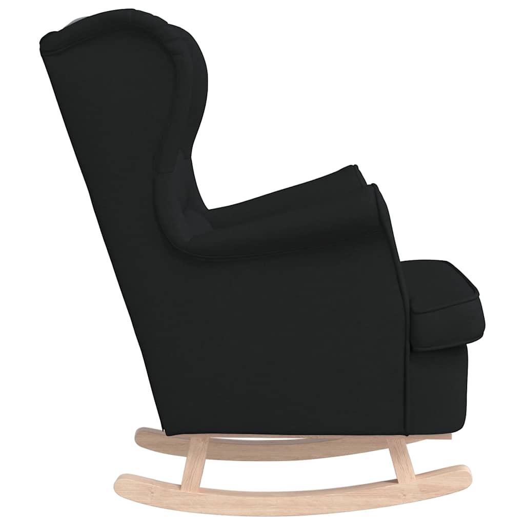 Stolica za ljuljanje 74x90x102 cm od tkanine crna