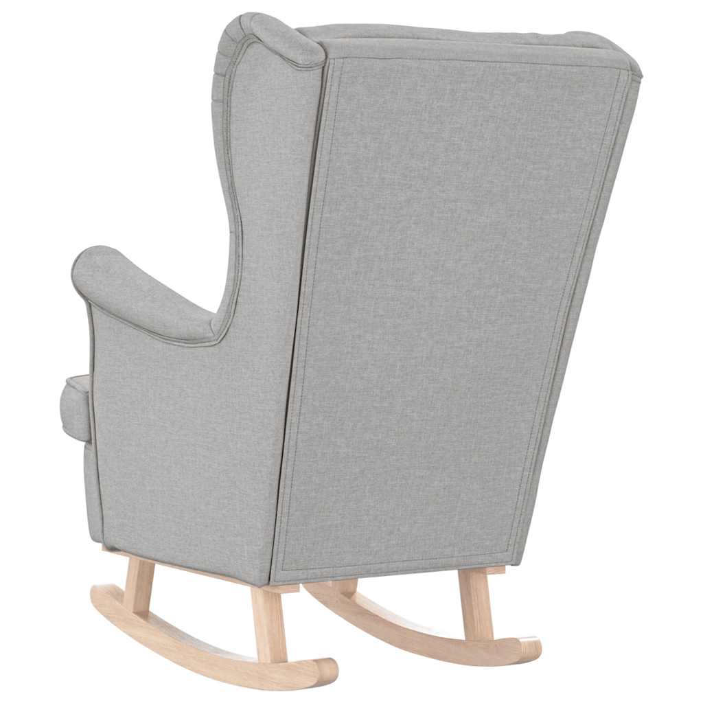 Stolica za ljuljanje 74x90x102 cm oblačno siva od tkanine
