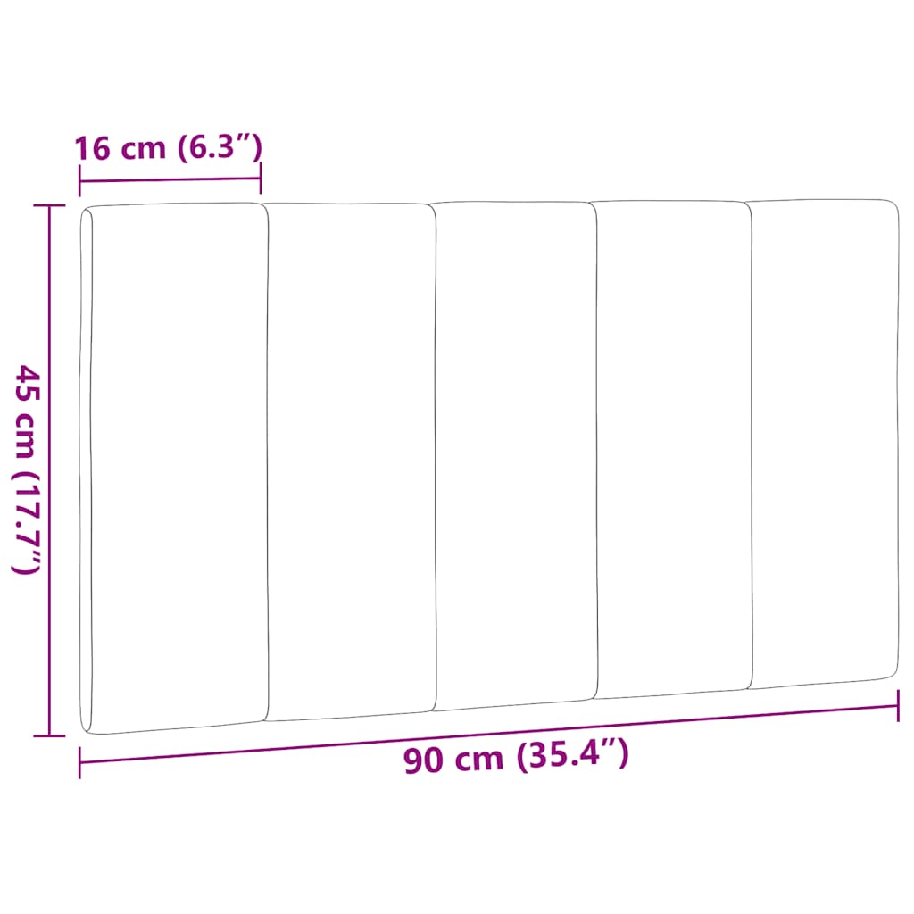 Jastuk za uzglavlje Hanko tamnosmeđi 90 cm od tkanine