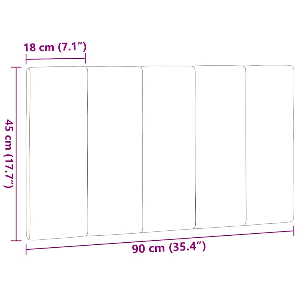 Jastuk za uzglavlje Hanko smeđesivi 90 cm od tkanine