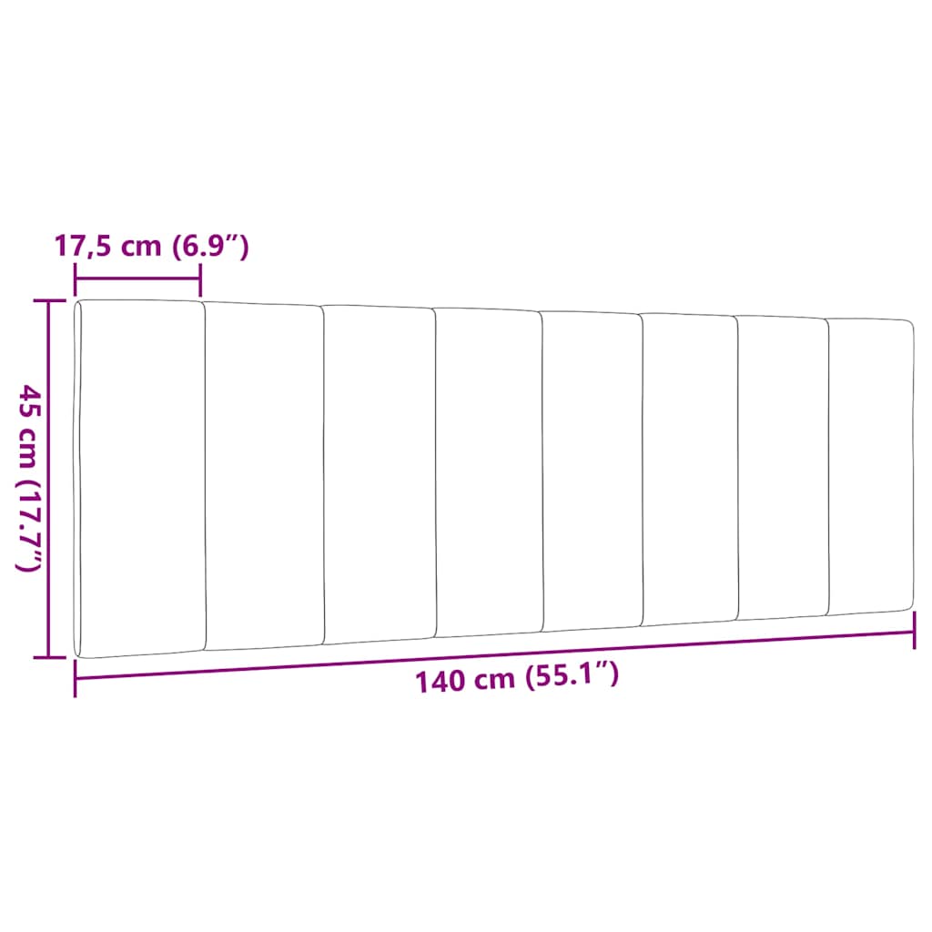 Jastuk za uzglavlje Hanko crni 140 cm od tkanine