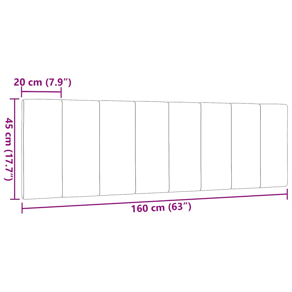 Jastuk za uzglavlje Hanko crni 160 cm od tkanine