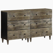 Komoda 2 kom svijetlosiva 60x33,5x75 cm Puno drvo Mango