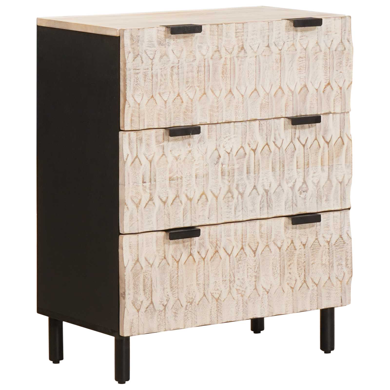 Kreveta 2 pcs Finš bijelog pranja 60 x 33 x 75 cm