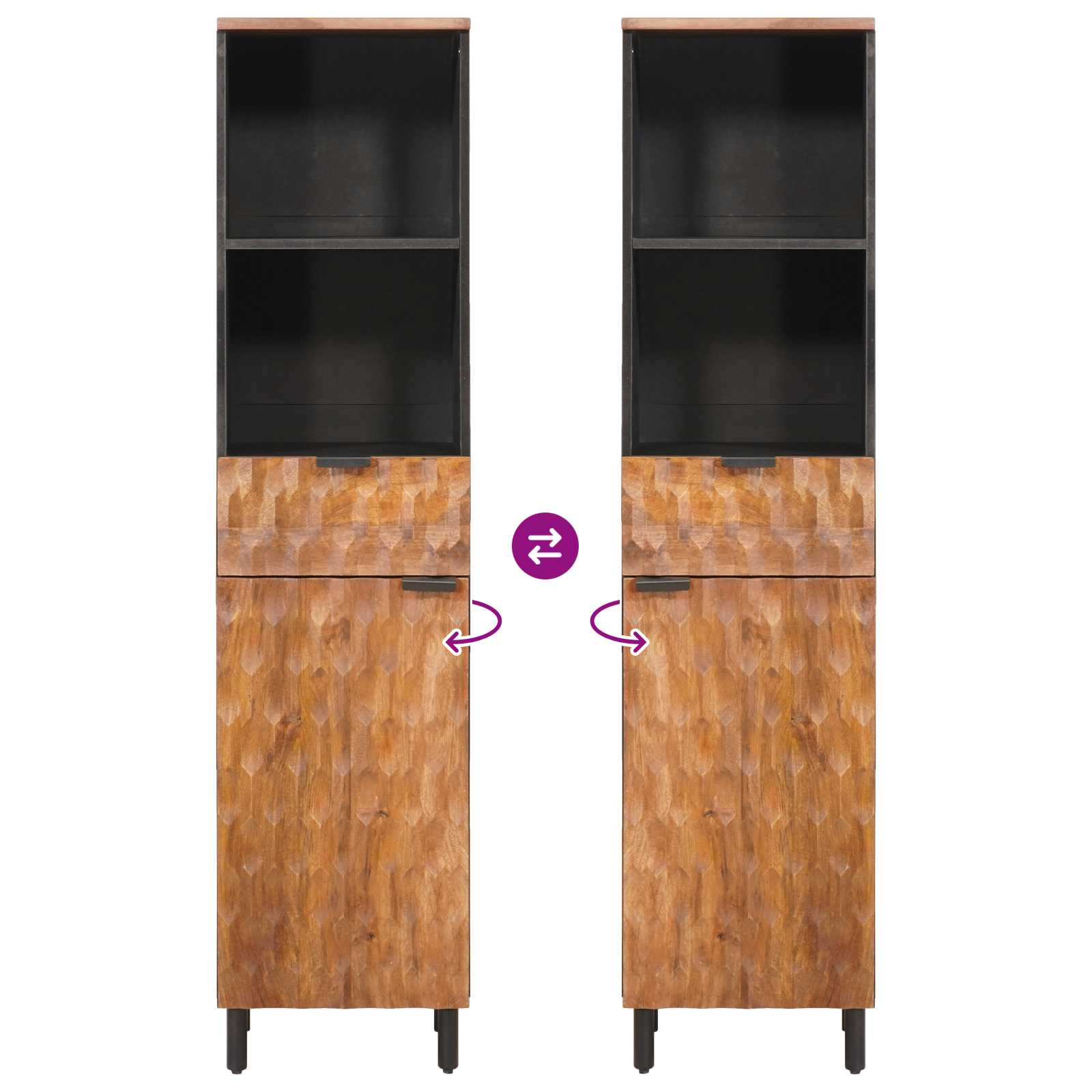 Setovi za kupaonicu 3 pcs Acacia smeđi finiš Čvrsto drvo manga
