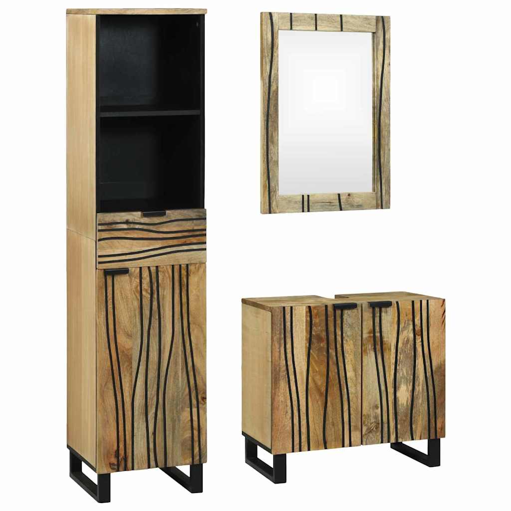 Set namještaja za kupaonicu Zidne 3 pcs Smeđa Konstruirano drvo