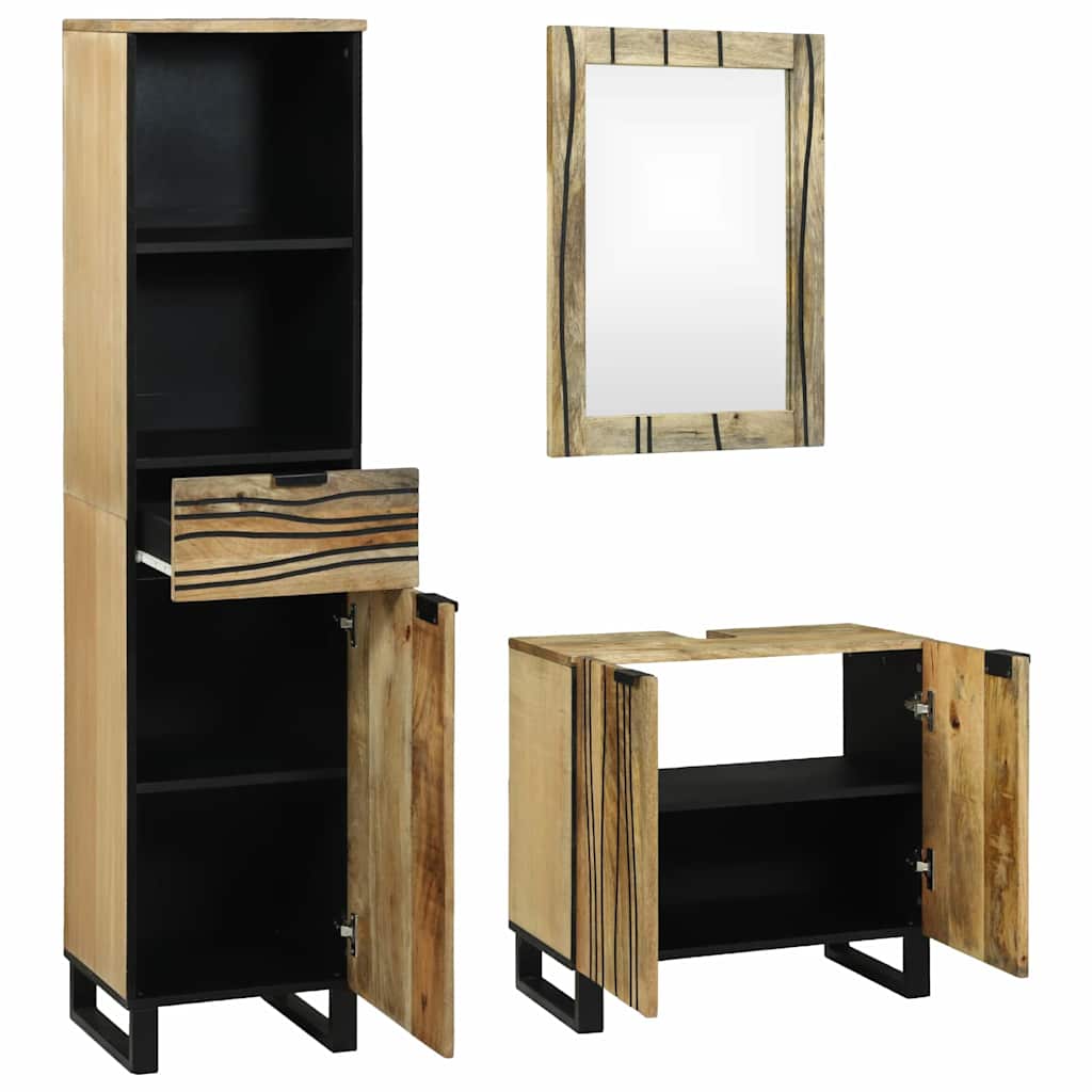 Set namještaja za kupaonicu Zidne 3 pcs Smeđa Konstruirano drvo