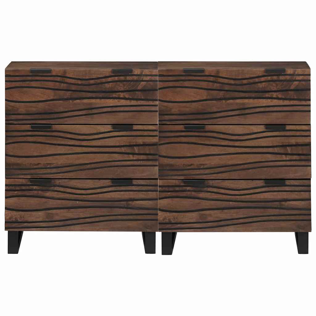 Set komoda 2 pcs Orah 120 x 33,5 x 75 cm Čvrsto drvo manga