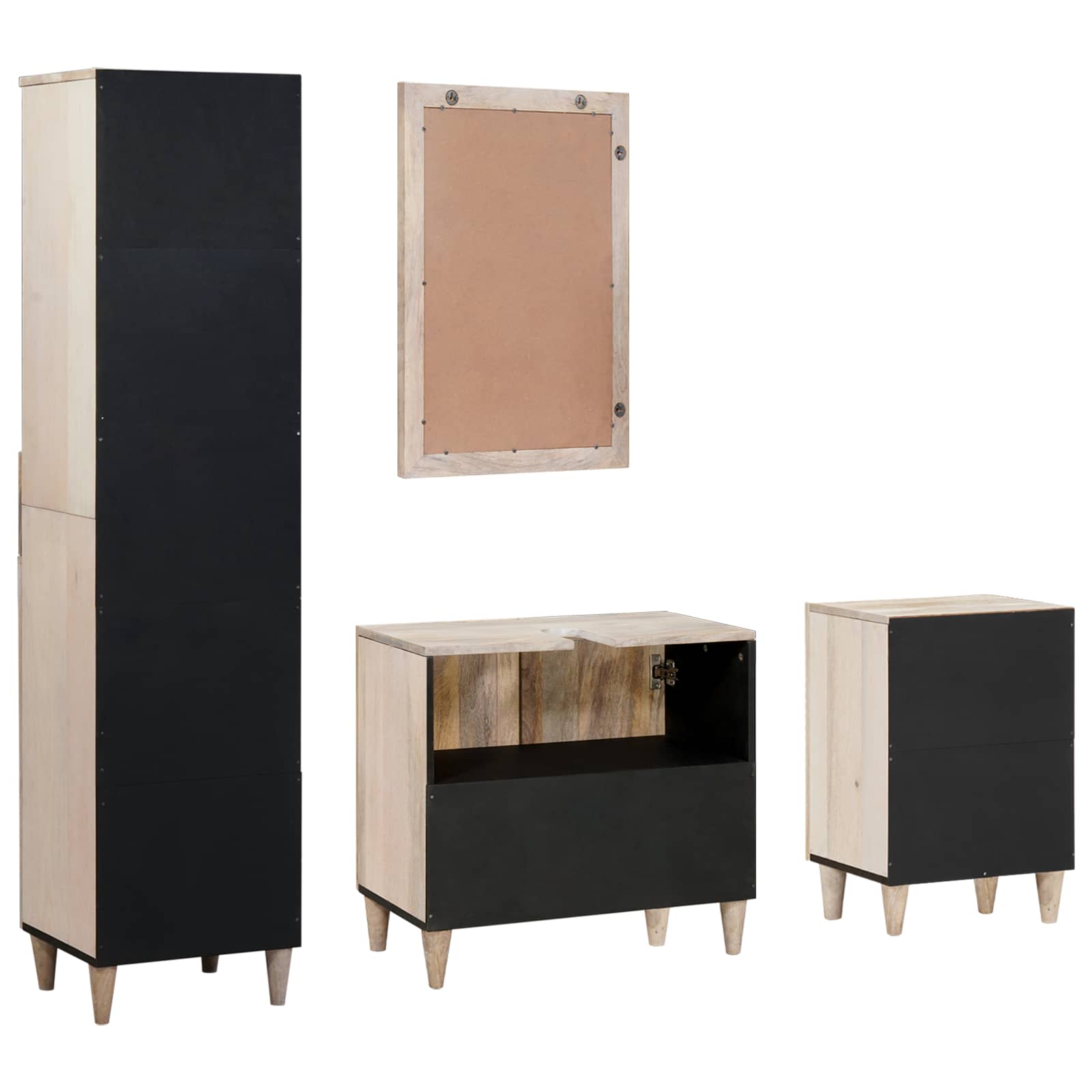 Set namještaja za kupaonicu 4 pcs Bijelo Konstruirano drvo