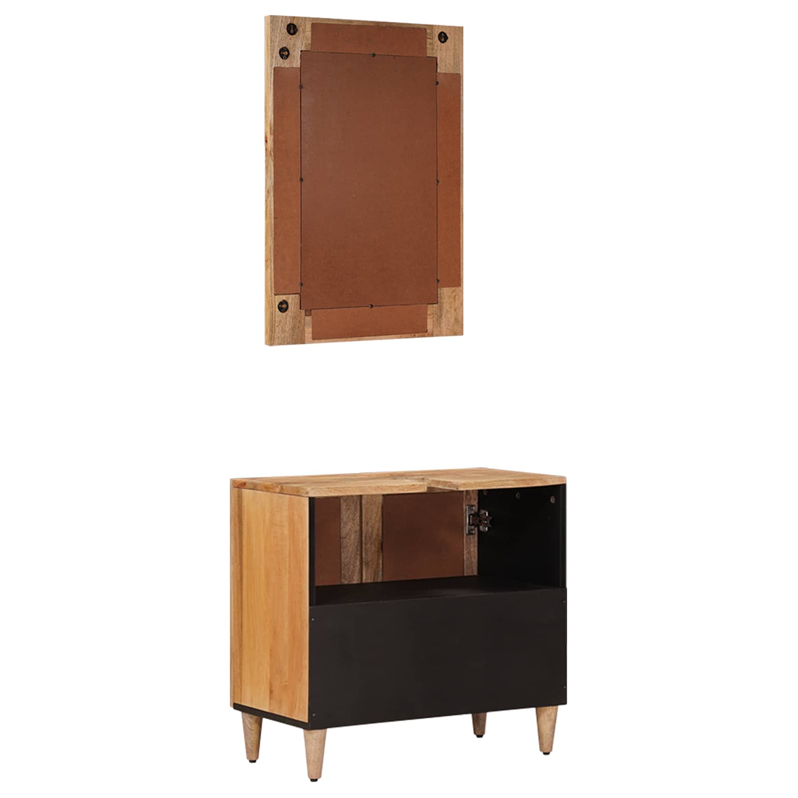 Set namještaja za kupaonicu 2 pcs Prirodna Čvrsto drvo manga