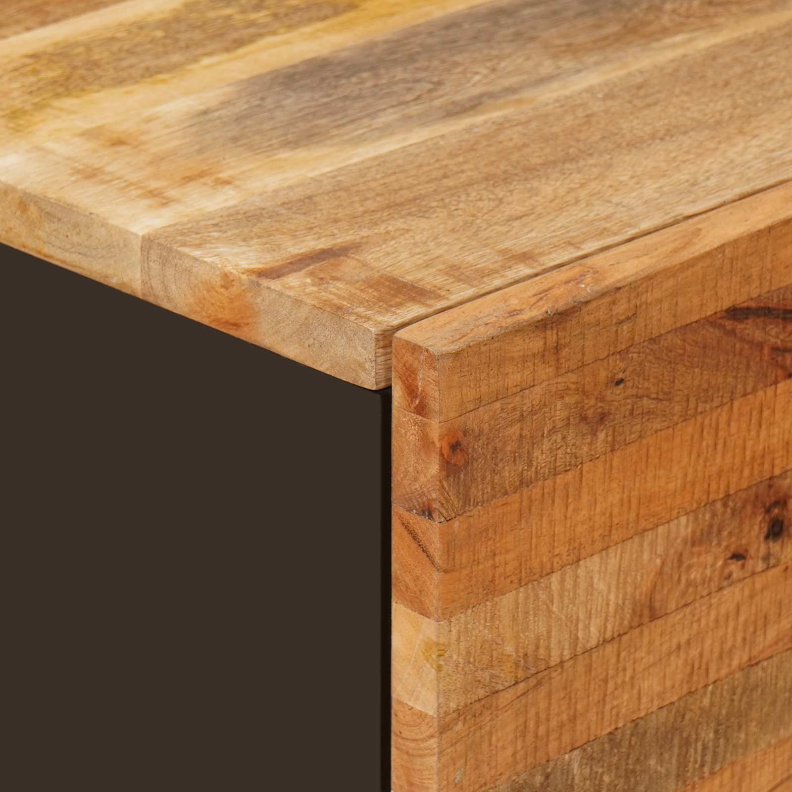 Kreveta 3 pcs Smeđa 60 x 33 x 75 cm Čvrsto drvo manga