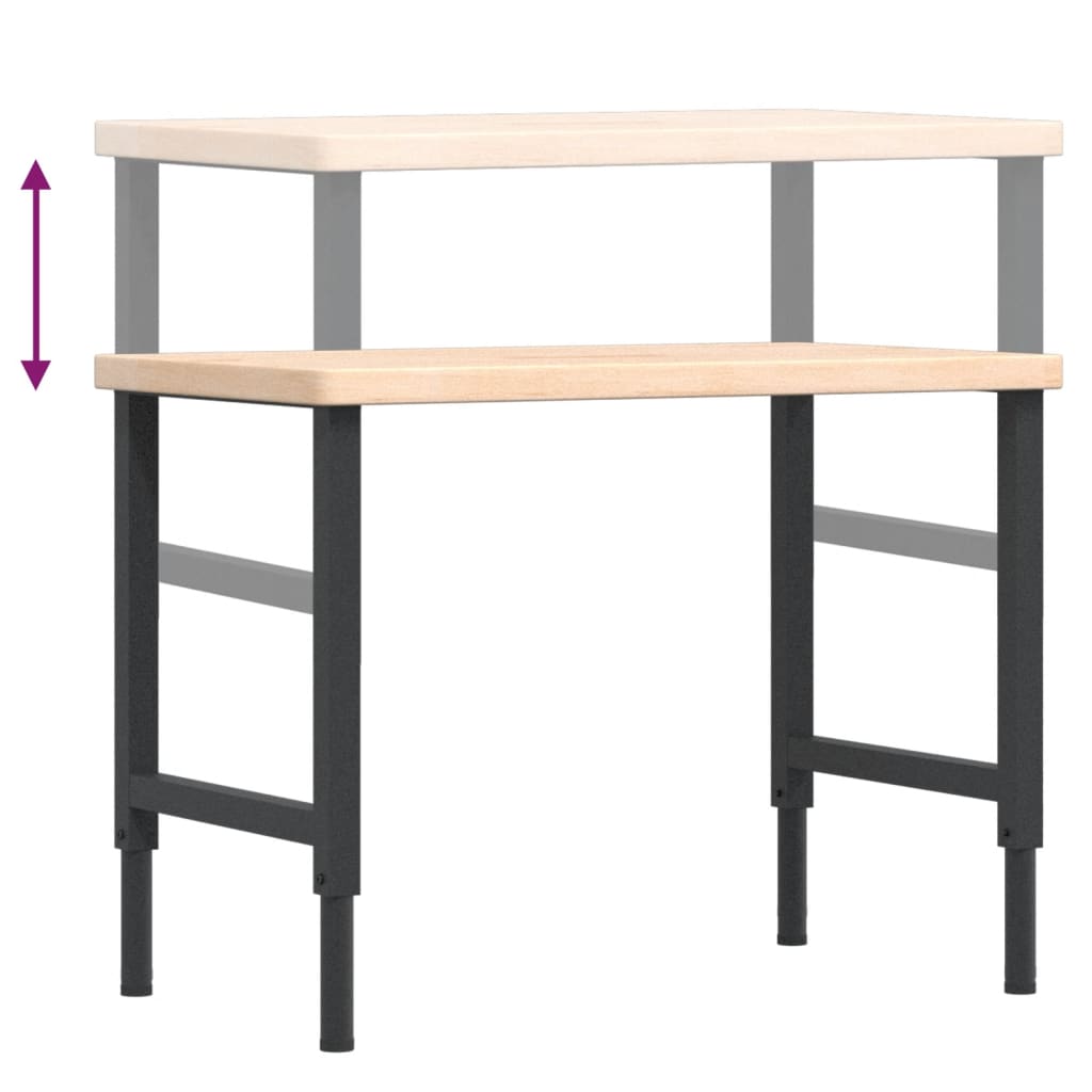 Radni stol 100x60x(73-99,5) cm od masivne hrastovine pravokutni