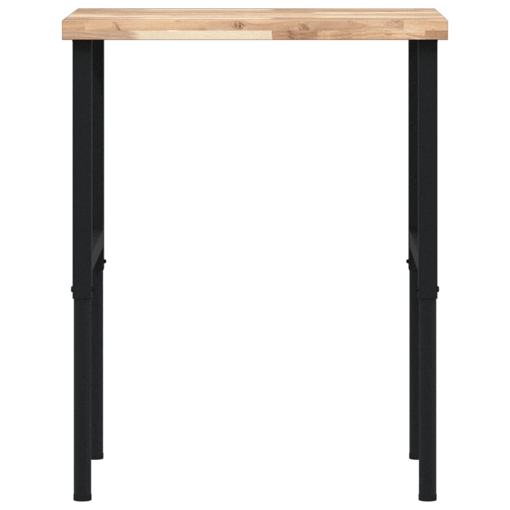 Radni stol 80x60x(73-99,5) cm masivno drvo bagrema pravokutni