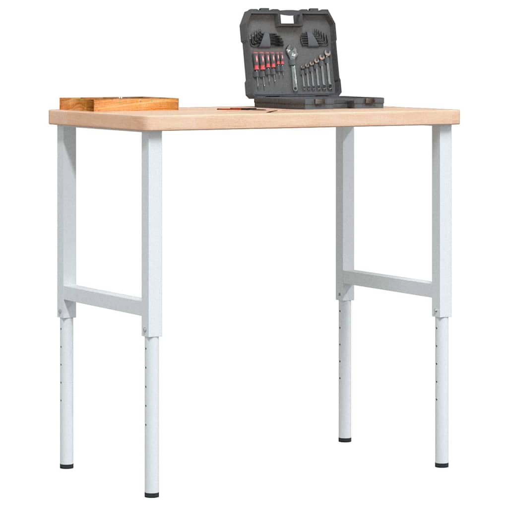 Radni stol 100x60x(73-99,5) cm od masivne hrastovine pravokutni