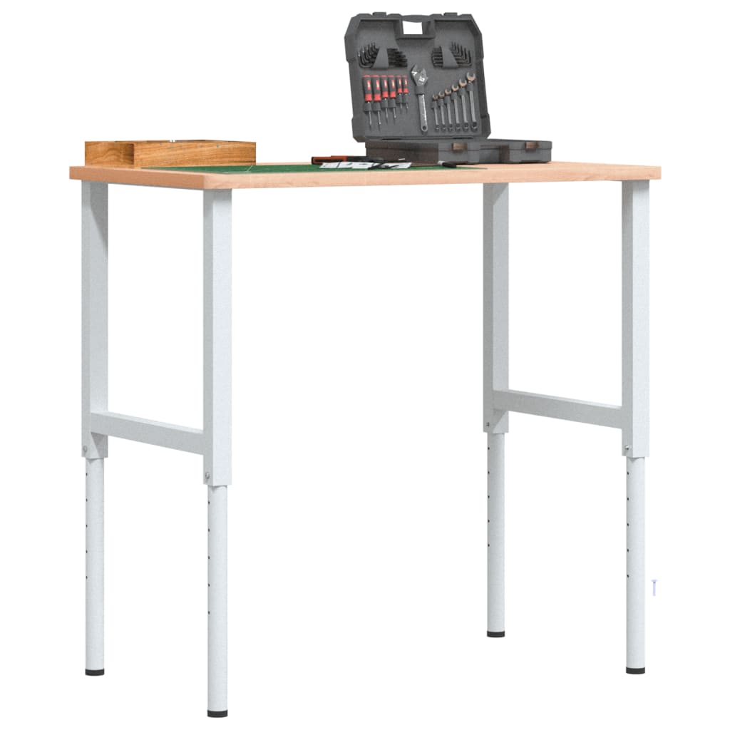Radni stol 100x60x(71,5-98) cm od masivne bukovine pravokutni