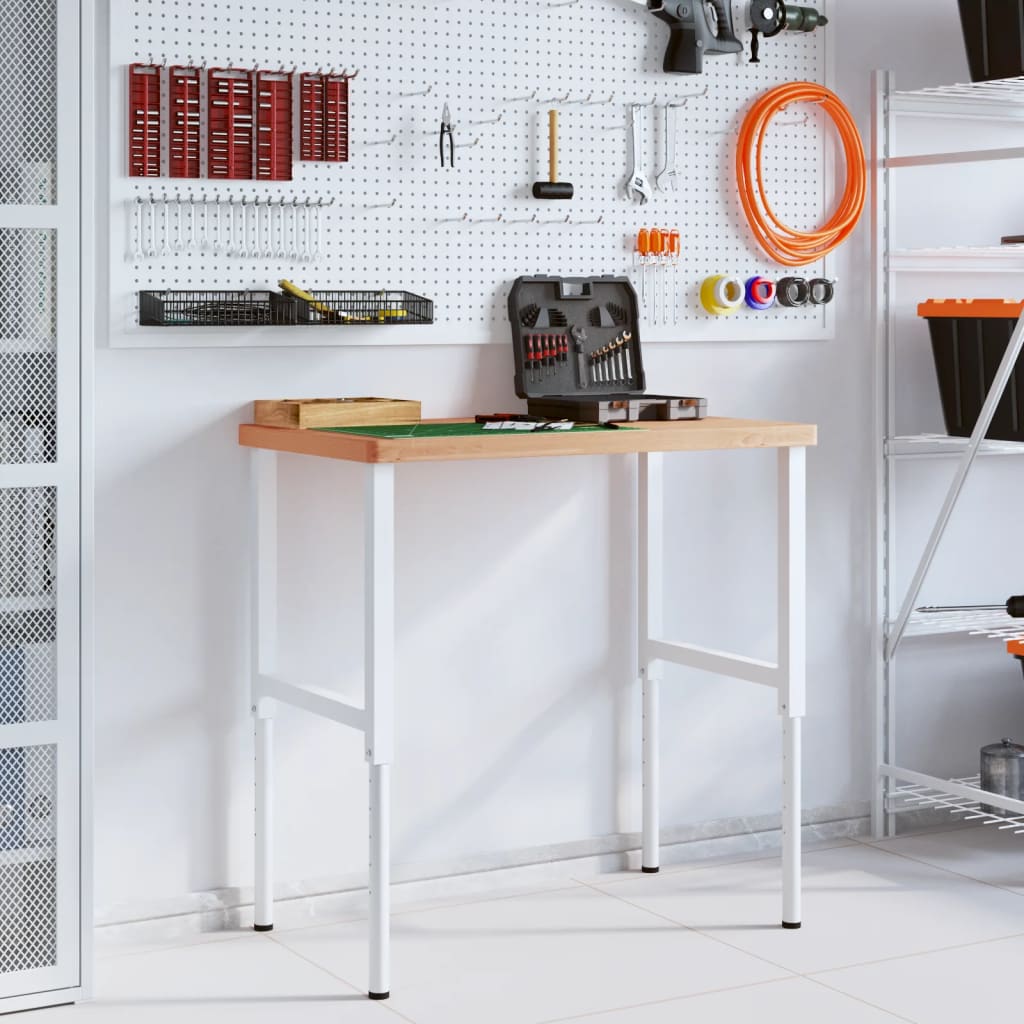 Radni stol 100x60x(73-99,5) cm od masivne bukovine pravokutni