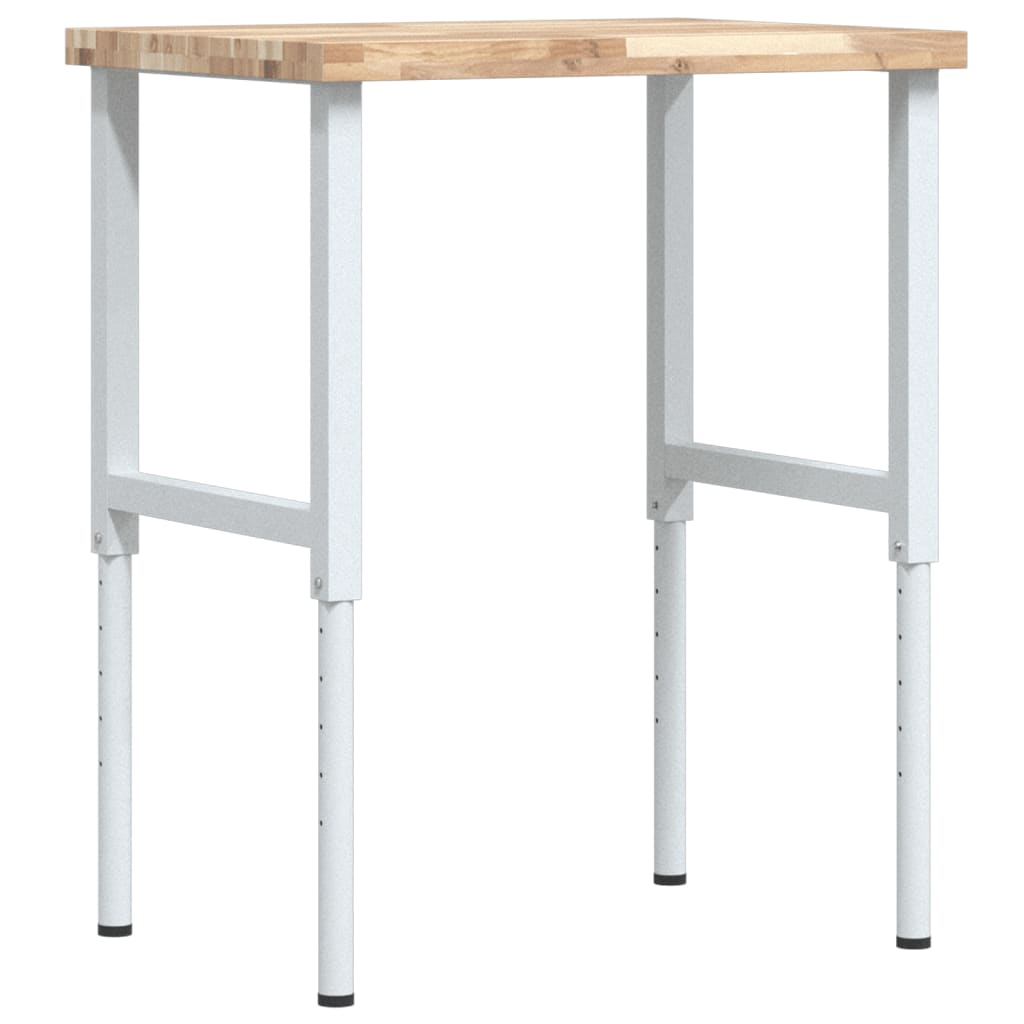 Radni stol 80x60x(73-99,5) cm masivno drvo bagrema pravokutni