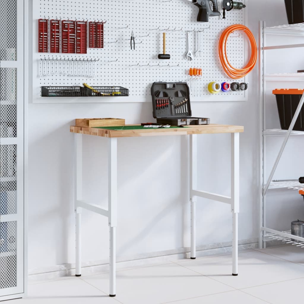 Radni stol 100x60x(73-99,5) cm masivno drvo bagrema pravokutni