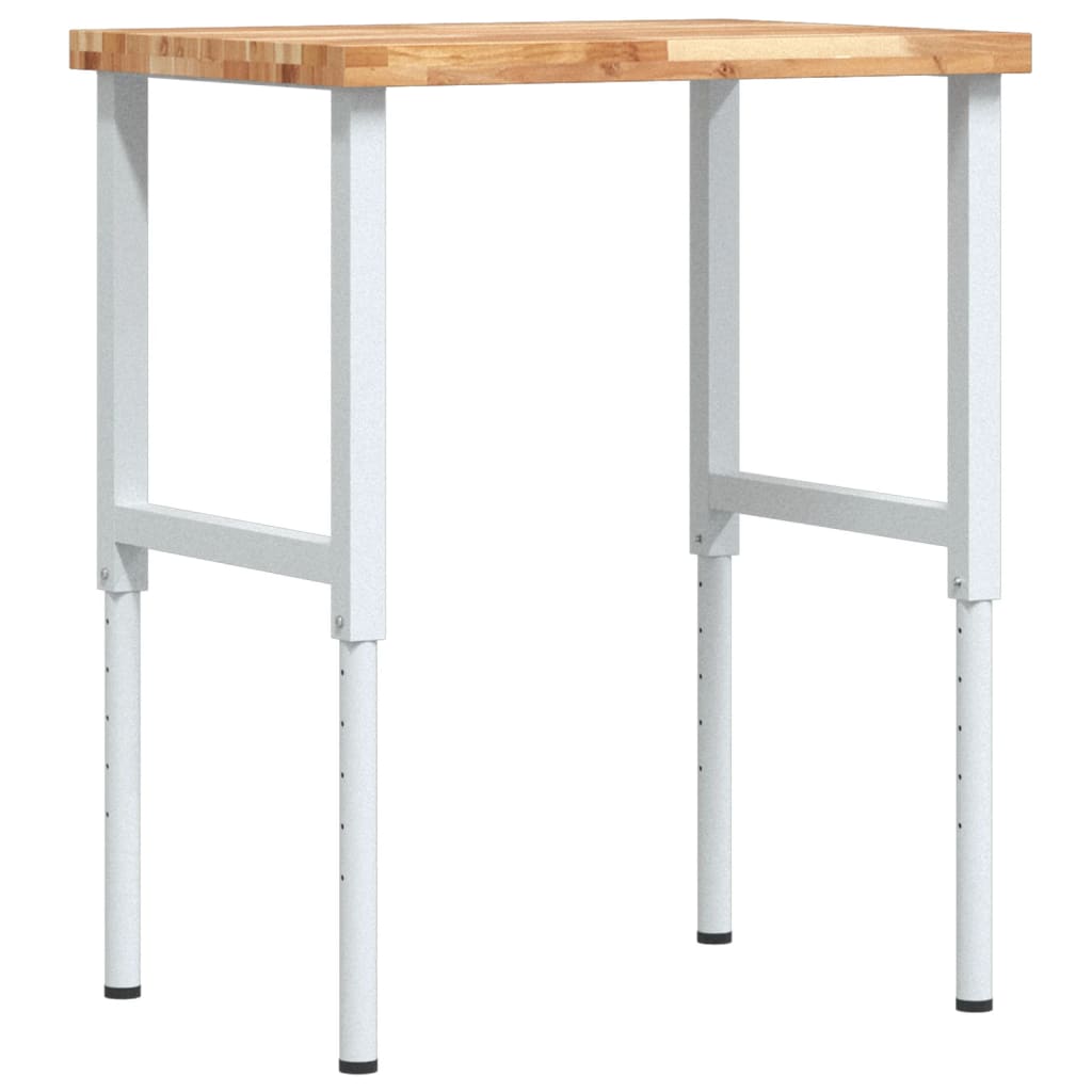 Radni stol 80x60x(73-99,5) cm masivno drvo bagrema pravokutni