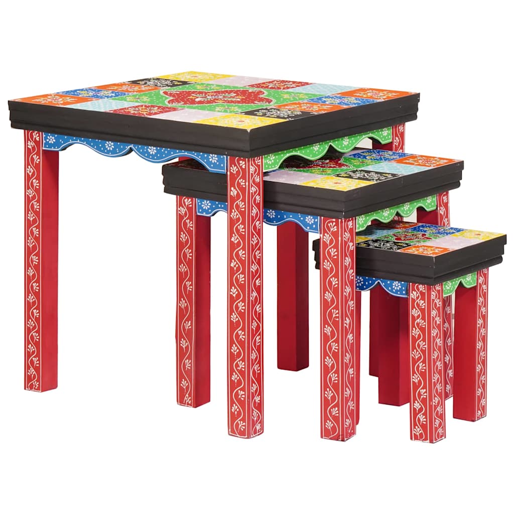 Kvadratni stol 3 pcs Šareni