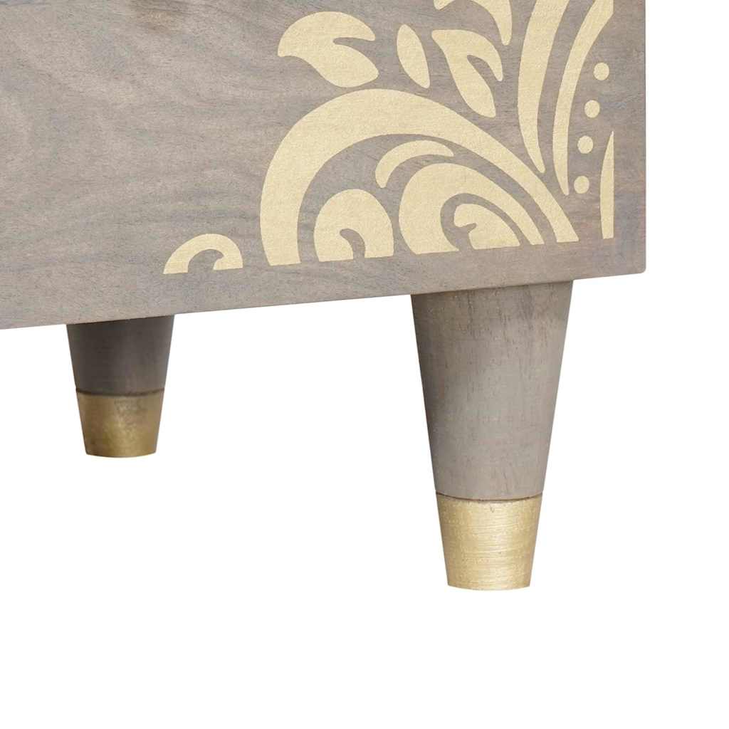 Set ormarića za kupaonicu Zidne 2 pcs Siva Čvrsto drvo manga