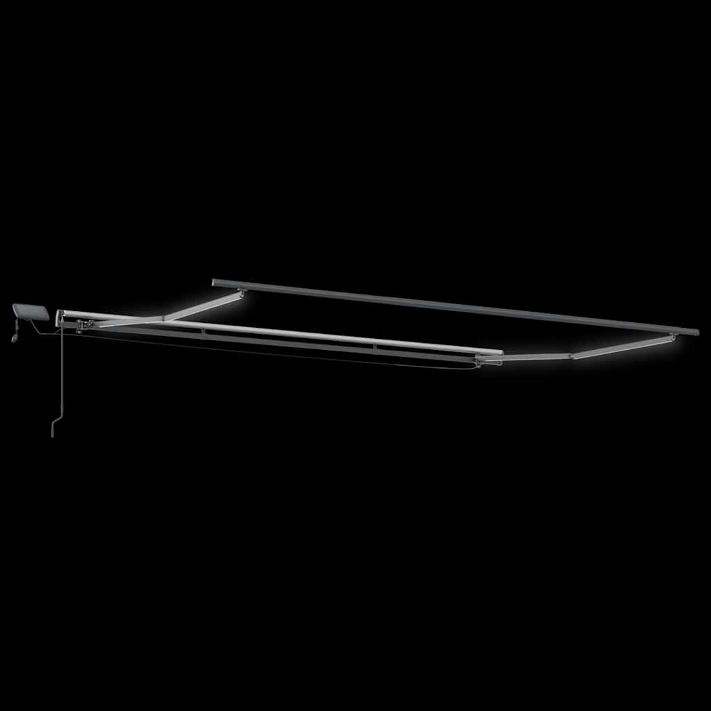 Tenda na ručno uvlačenje s LED svjetlima bordo 400 x 300 cm