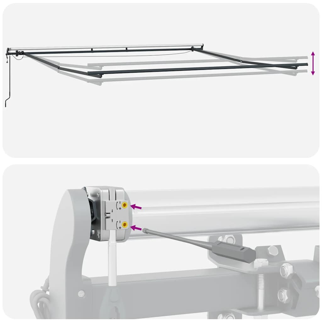 Tenda na automatsko uvlačenje s LED bordo 400 x 300 cm