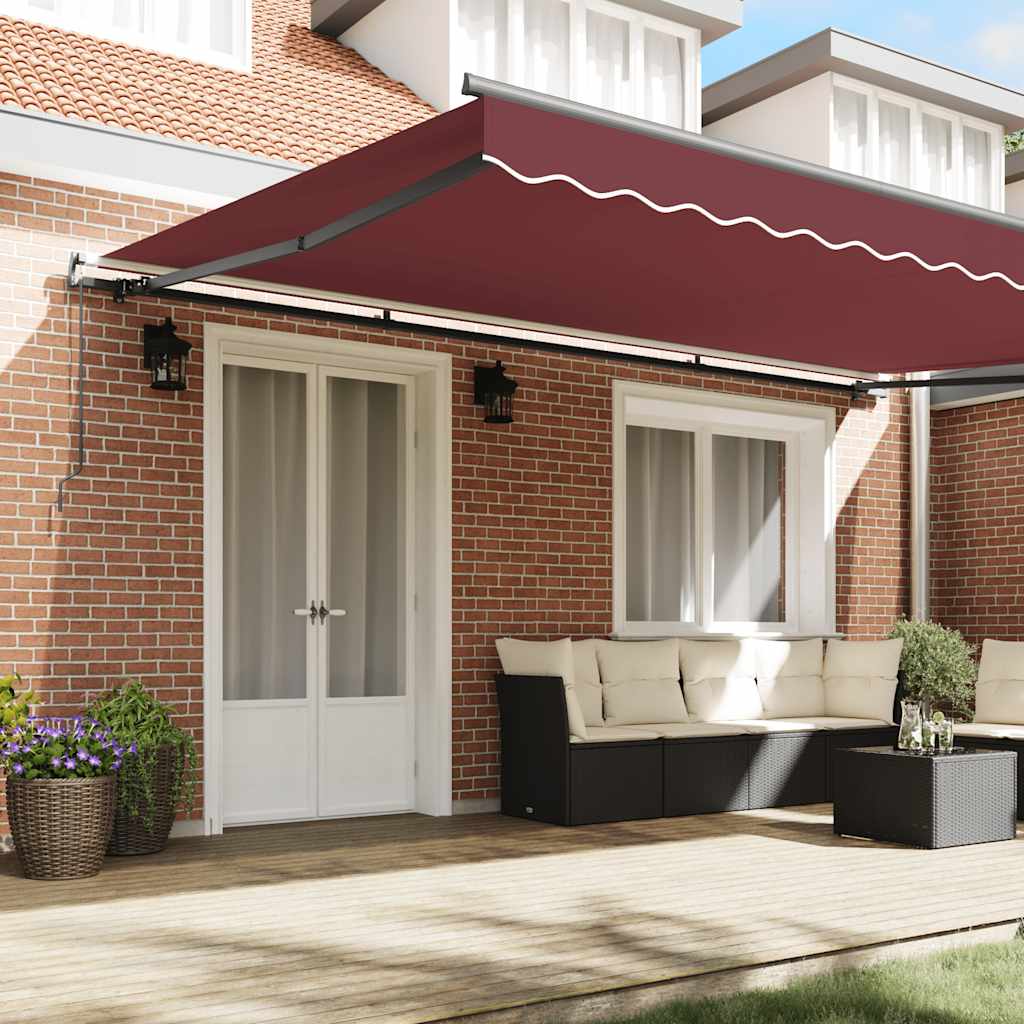 Tenda na ručno uvlačenje bordo 500 x 300 cm