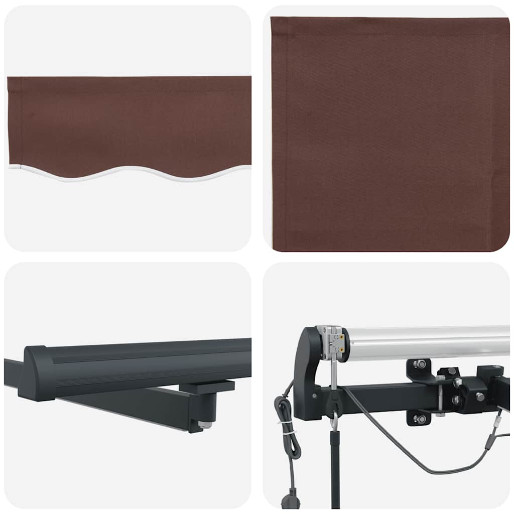 Tenda na automatsko uvlačenje s LED smeđa 300 x 250 cm