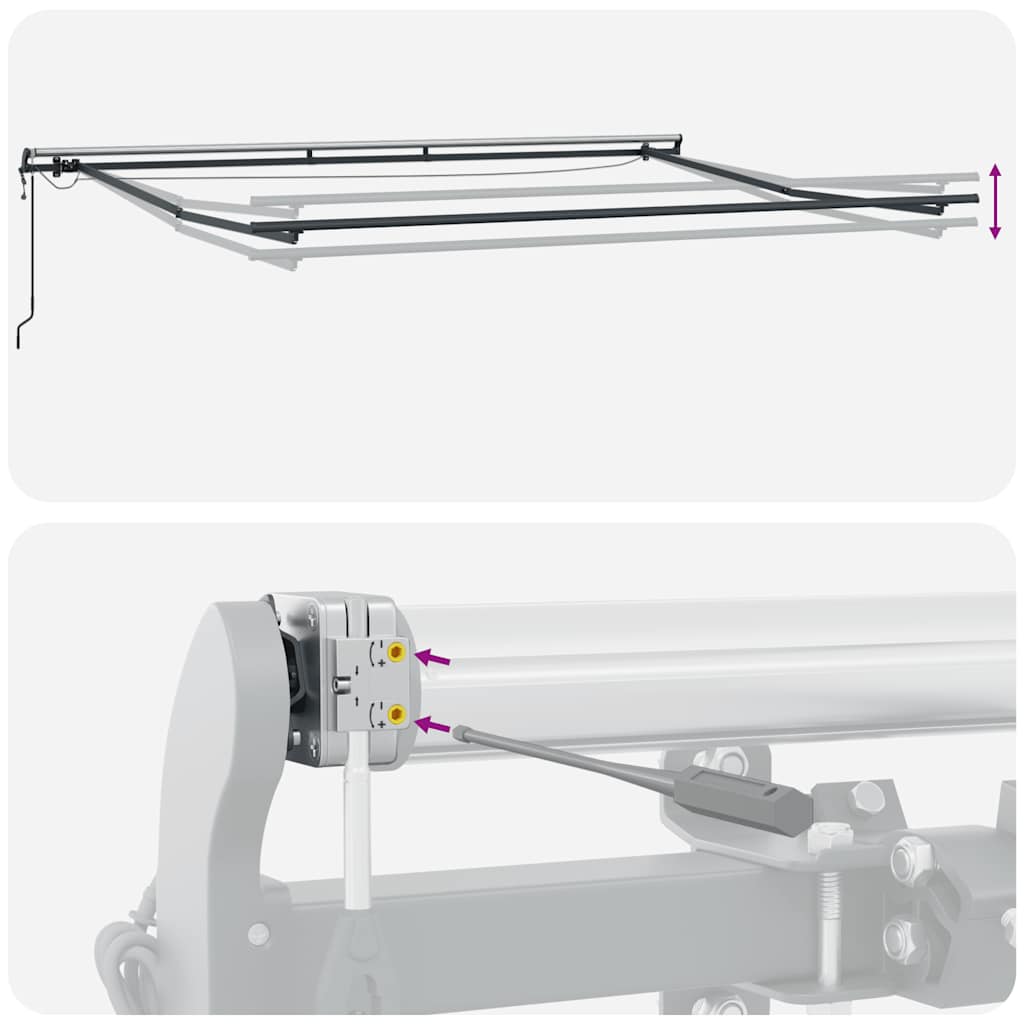 Tenda na automatsko uvlačenje s LED smeđa 300 x 250 cm