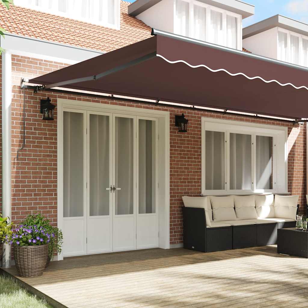 Tenda na ručno uvlačenje smeđa 600 x 300 cm