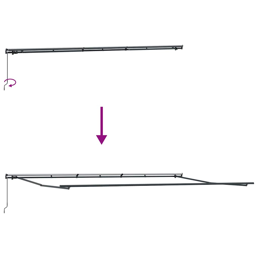 Tenda na ručno uvlačenje smeđa 600 x 300 cm