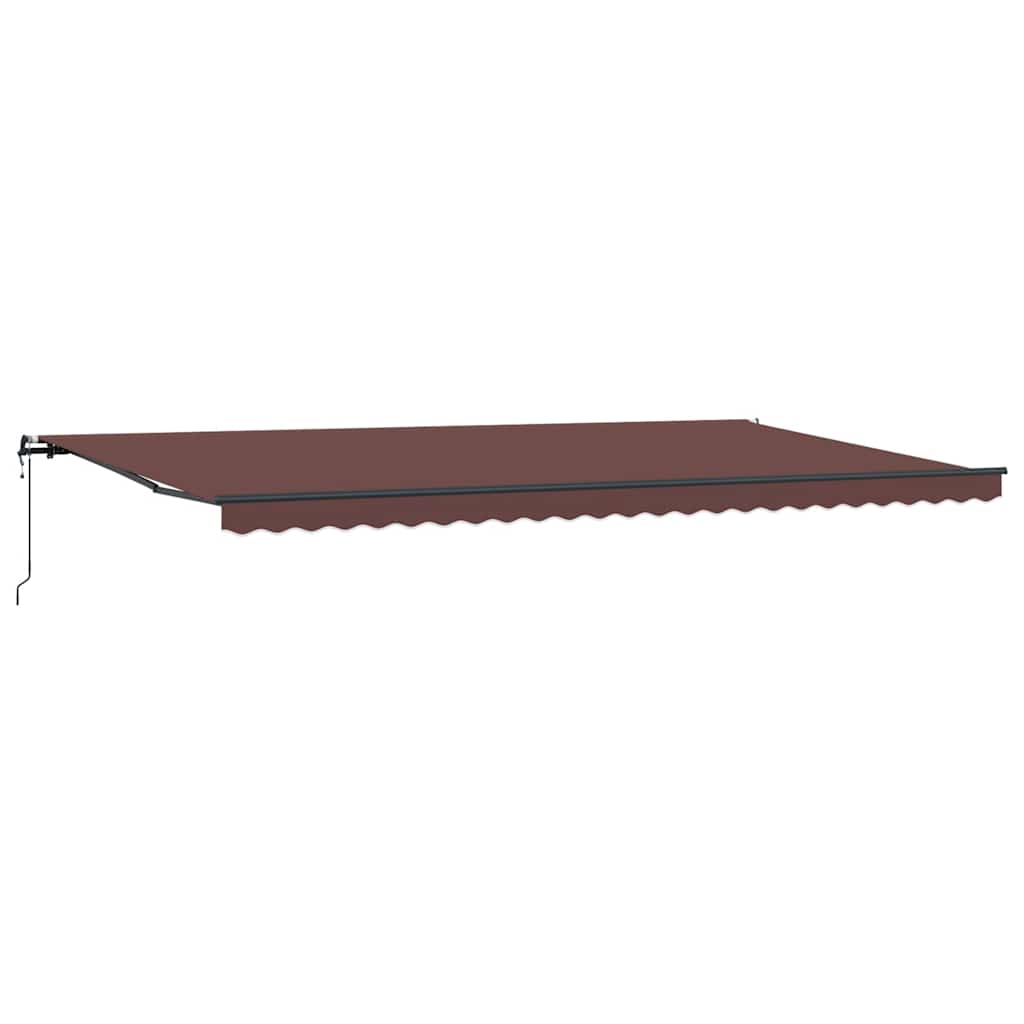 Tenda na ručno uvlačenje s LED smeđa 600 x 300 cm