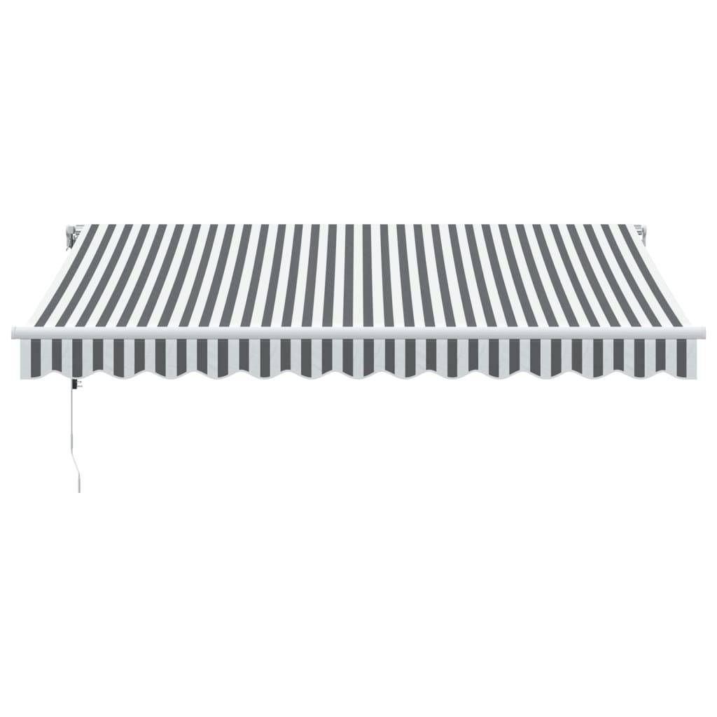Tenda na automatsko uvlačenje antracit i bijela 350x250 cm