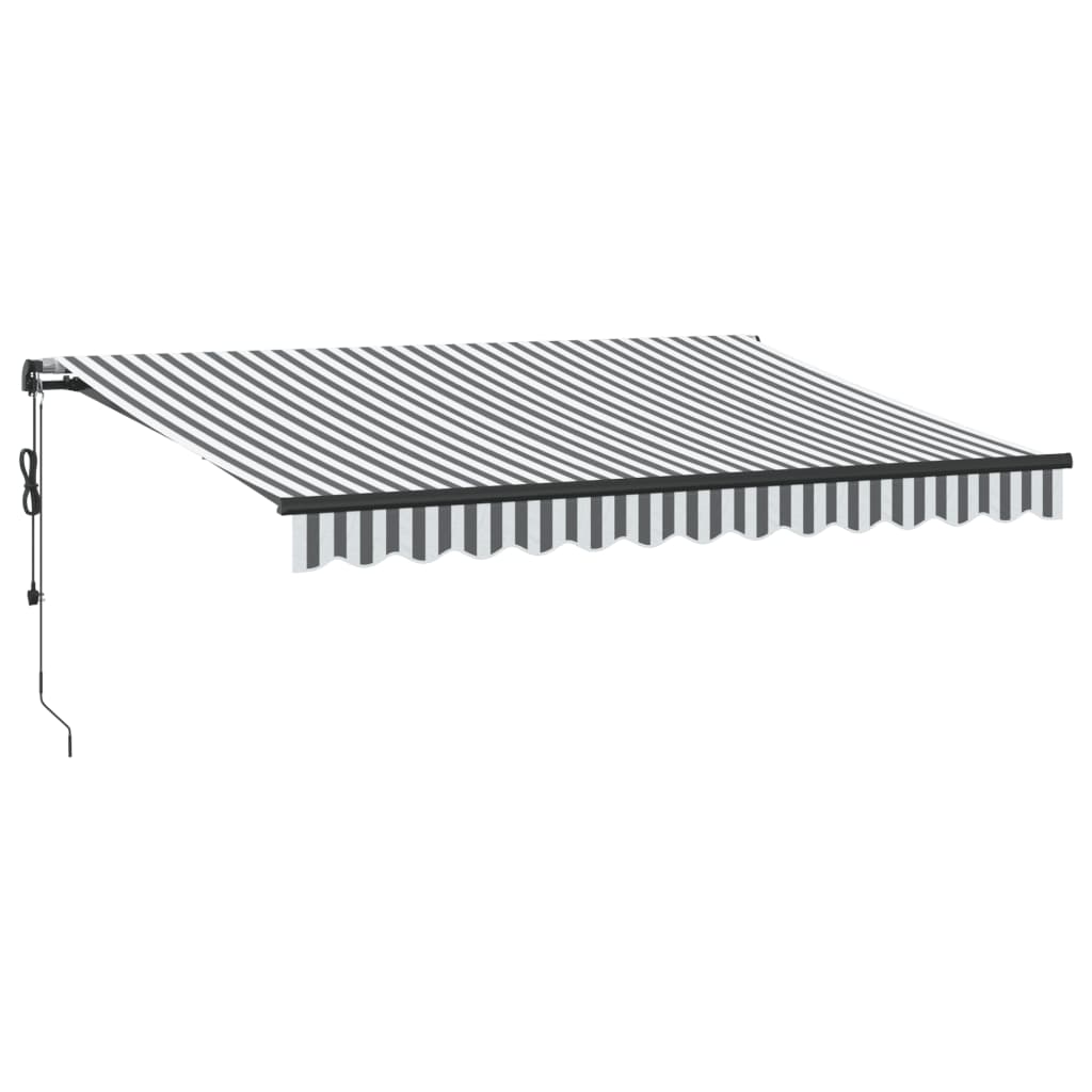 Tenda na automatsko uvlačenje antracit i bijela 350x250 cm