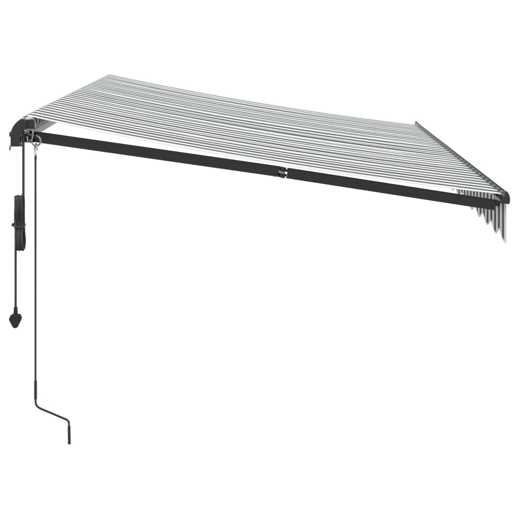 Tenda na automatsko uvlačenje antracit i bijela 350x250 cm