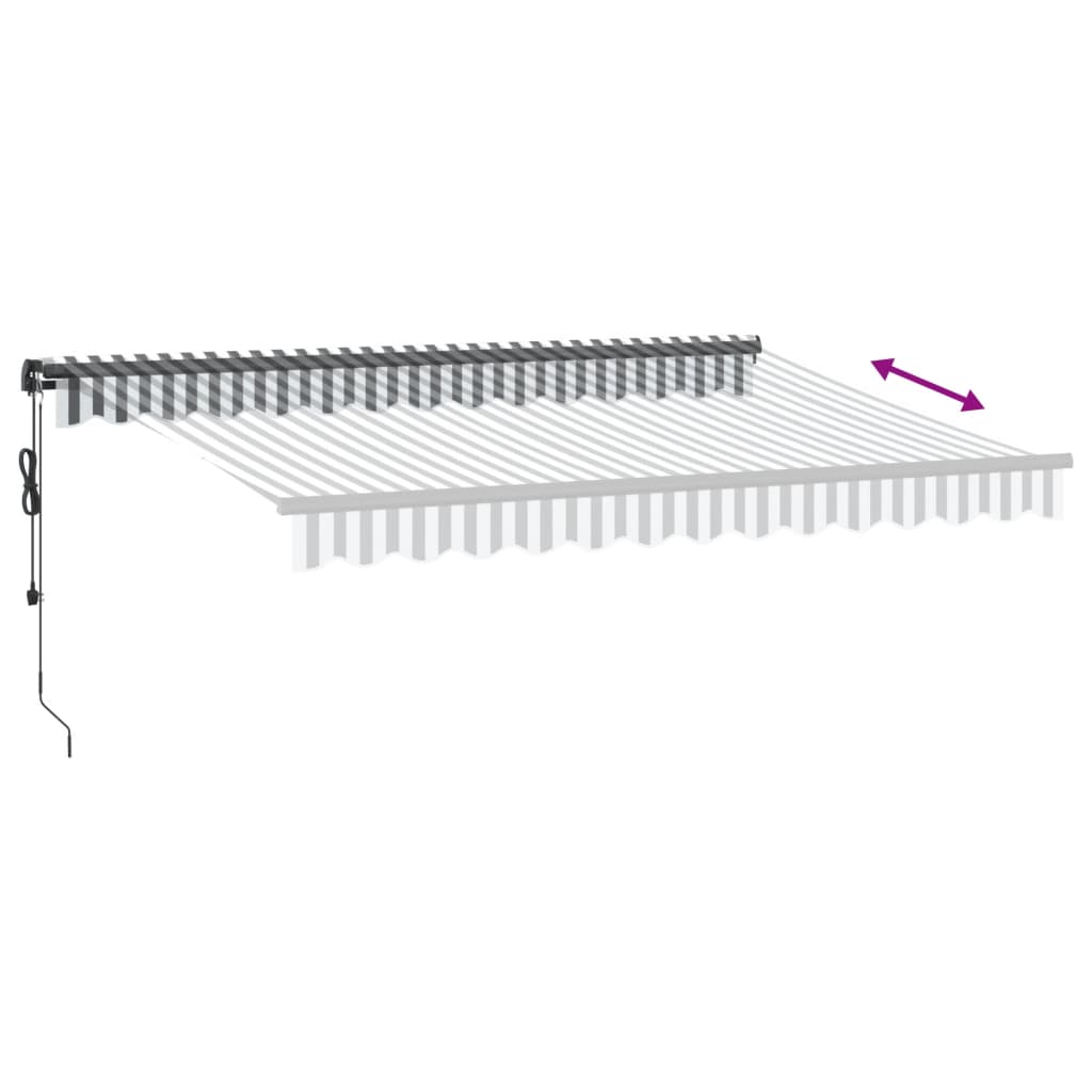 Tenda na automatsko uvlačenje LED antracit i bijela 350x250 cm
