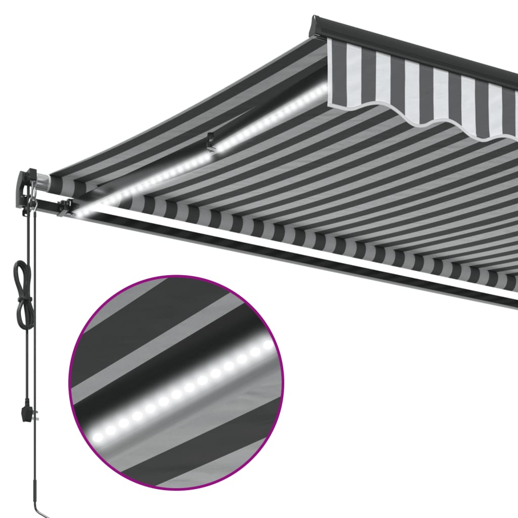 Tenda na automatsko uvlačenje LED antracit i bijela 350x250 cm