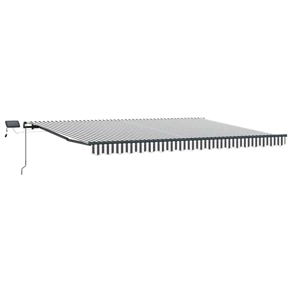 Tenda na ručno uvlačenje s LED antracit i bijela 400x300 cm