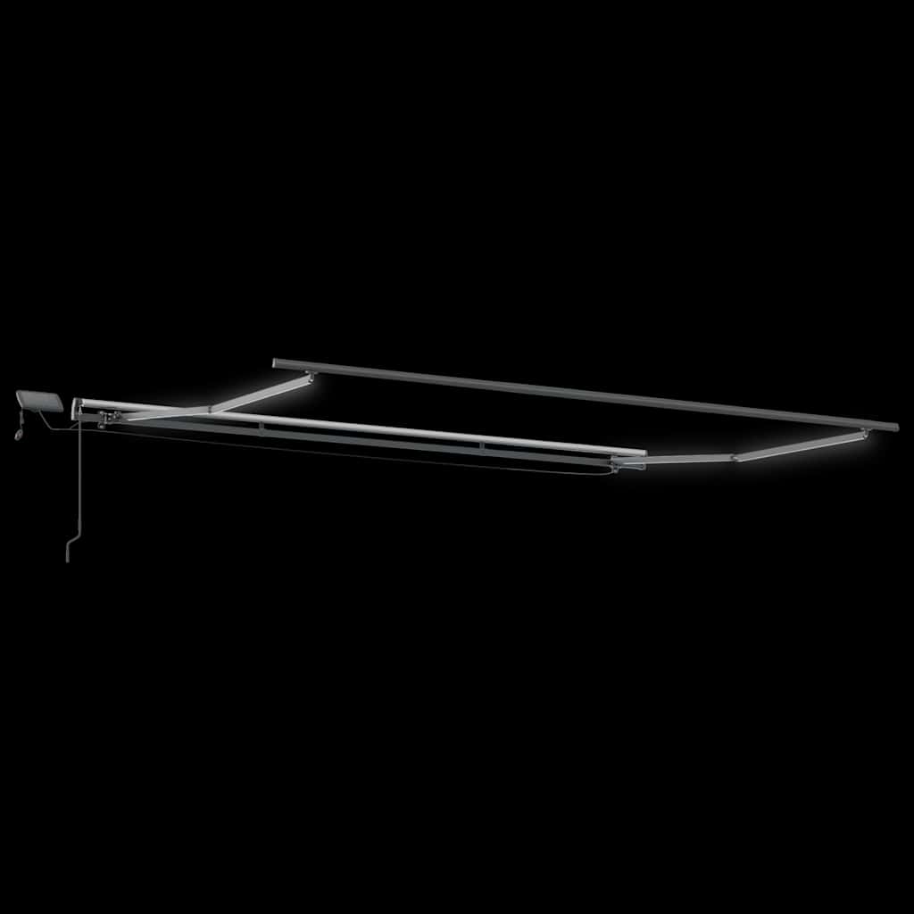 Tenda na ručno uvlačenje s LED antracit i bijela 400x300 cm