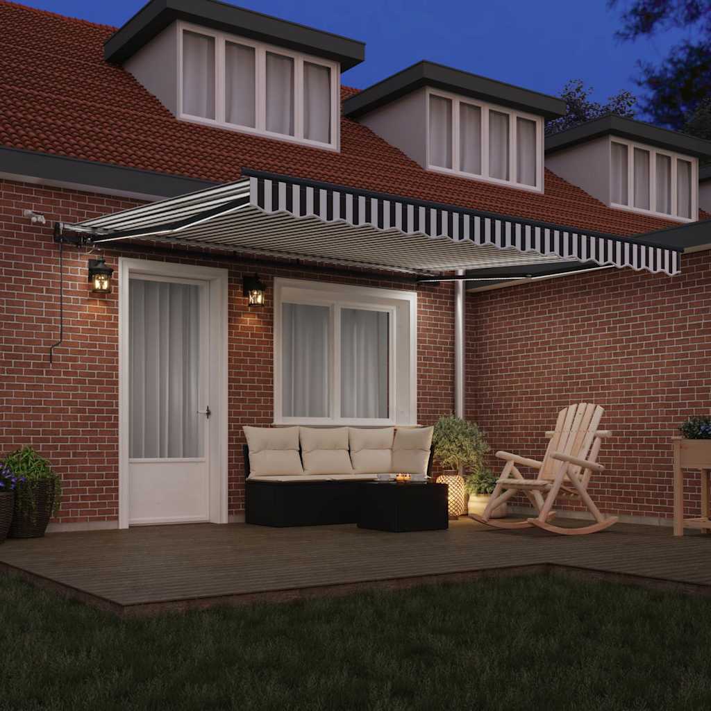 Tenda na automatsko uvlačenje LED antracit i bijela 400x300 cm