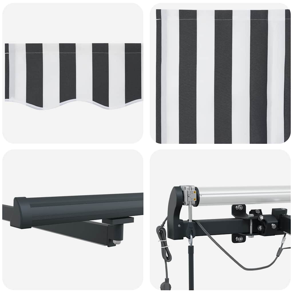 Tenda na automatsko uvlačenje LED antracit i bijela 400x300 cm