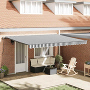 Tenda na automatsko uvlačenje antracit i bijela 450x300 cm