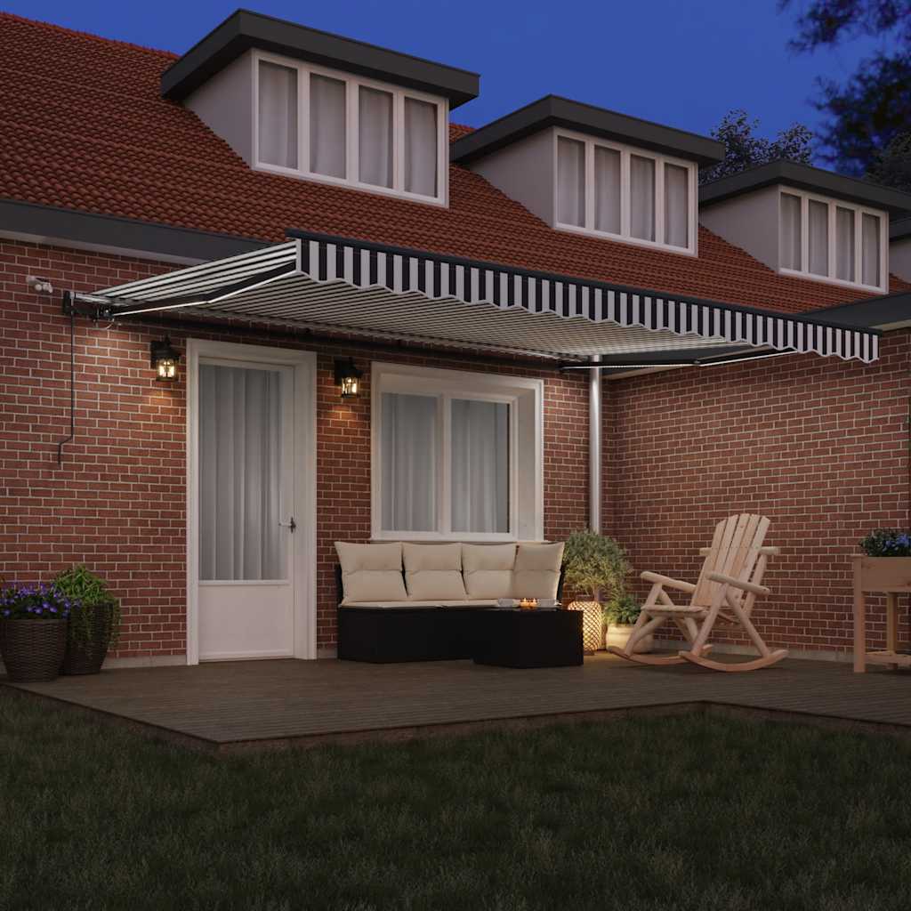 Tenda na automatsko uvlačenje LED antracit i bijela 450x300 cm